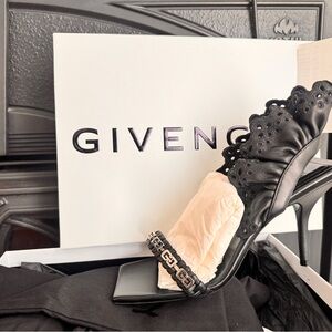 Givenchy Black Lace Detail Heels